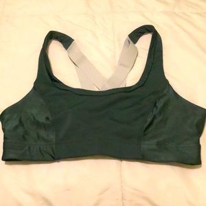 Fabletics dark sage with metallic silver straps XL